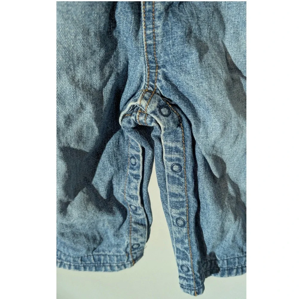 Gymboree Baby Denim Overalls Medium Wash Blue 100% Cotton 3-6 Months